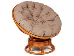 Кресло-качалка Papasan w 23/01 B с подушкой Cognac, экошерсть Коричневый в Невьянске - nevyansk.магазин96.com | фото