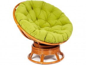 Кресло-качалка Papasan w 23/01 B с подушкой Cognac, флок Олива в Невьянске - nevyansk.магазин96.com | фото