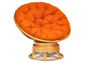 Кресло-качалка Papasan w 23/01 B с подушкой Honey, ткань Оранжевый в Невьянске - nevyansk.магазин96.com | фото