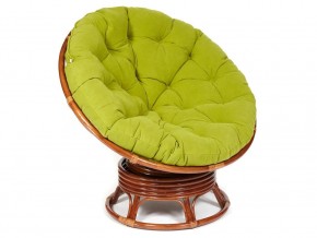 Кресло-качалка Papasan w 23/01 B с подушкой Pecan, флок Олива в Невьянске - nevyansk.магазин96.com | фото