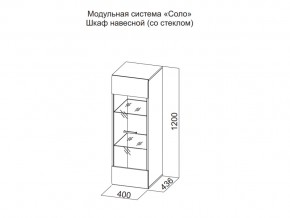 Шкаф навесной (со стеклом) в Невьянске - nevyansk.магазин96.com | фото