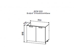 Шкаф нижний ДСМ800 под мойку в Невьянске - nevyansk.магазин96.com | фото